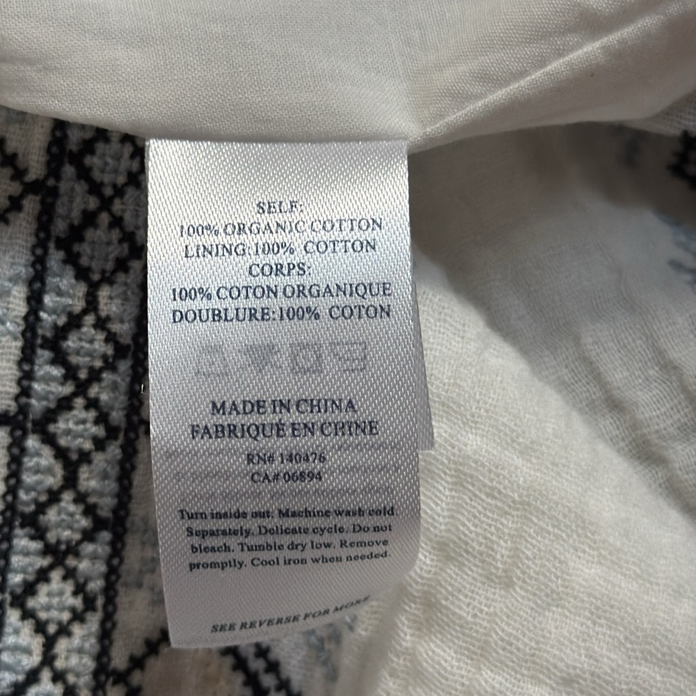 Faherty Catrina Maxi Dress NWT Organic Cotton Gauze Summer Embroidered Boho XS - Picture 14 of 15